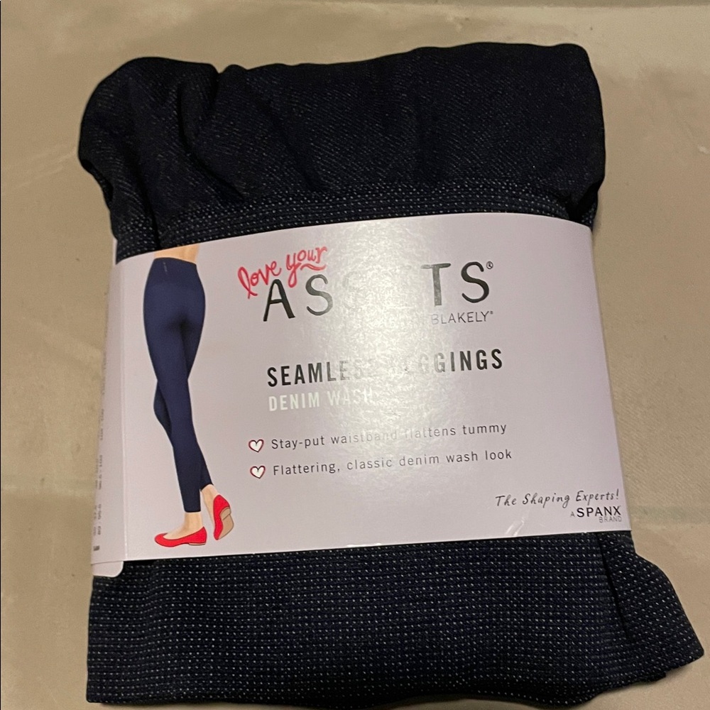 Assets By Spanx Women's Navy Seamless Jeggings